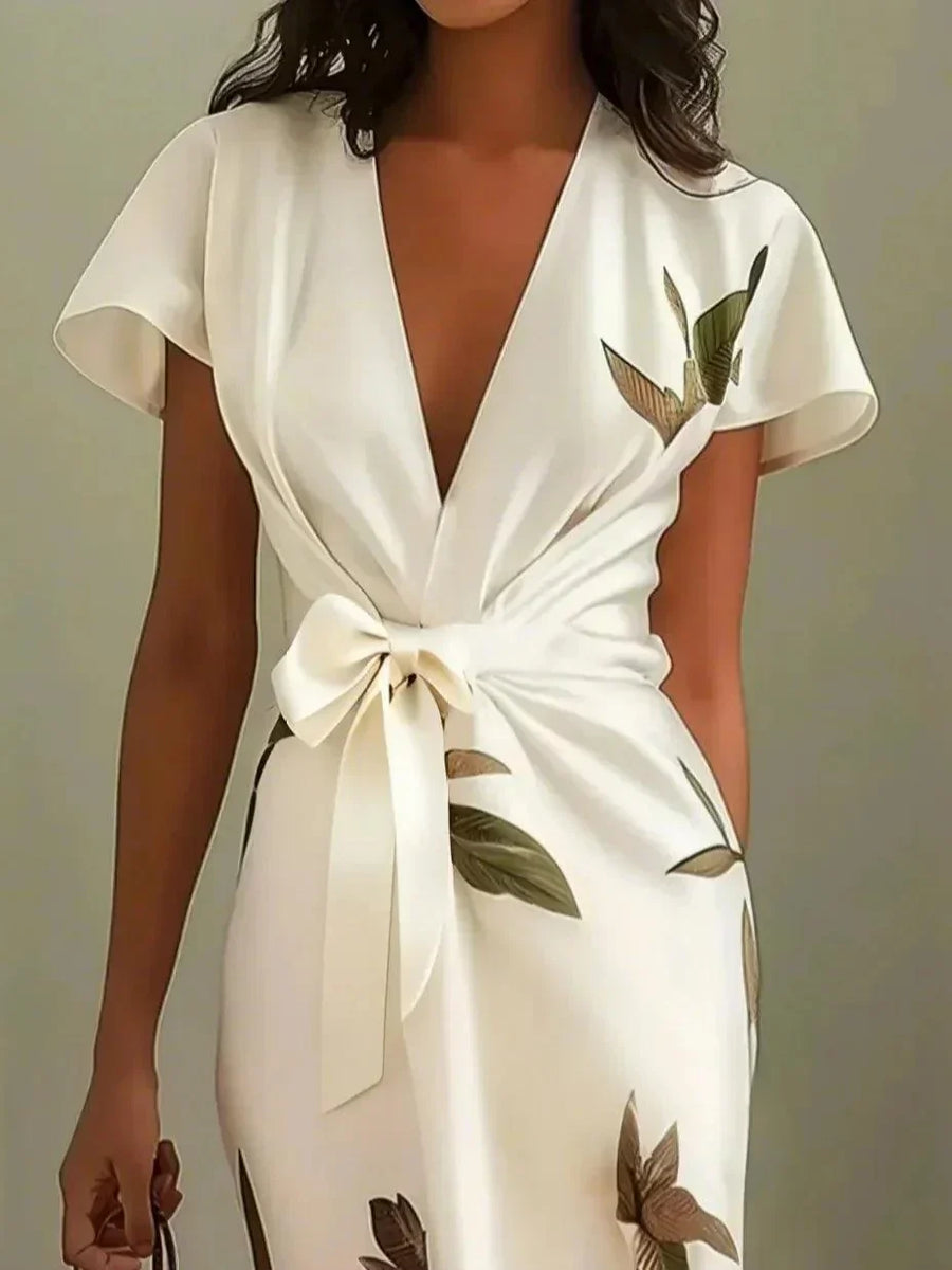 Elin™ - Elegant Wickelkjole med Blomsterprint