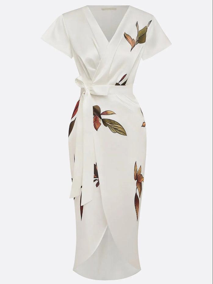 Elin™ - Elegant Wickelkjole med Blomsterprint