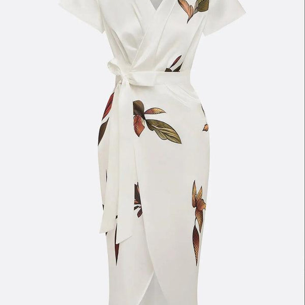 Elin™ - Elegant Wickelkjole med Blomsterprint