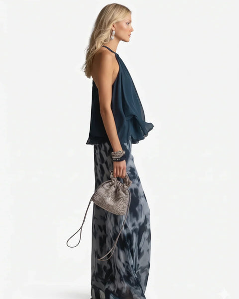 Elegant to-delt sæt i chiffon