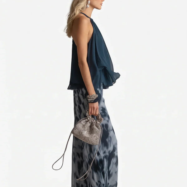 Elegant to-delt sæt i chiffon