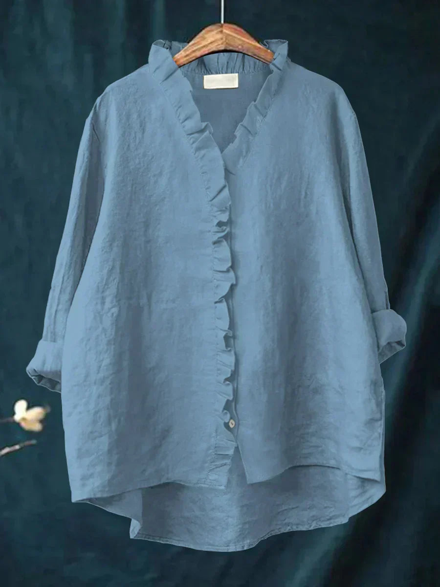 Lily - Let Bluse med Volanger