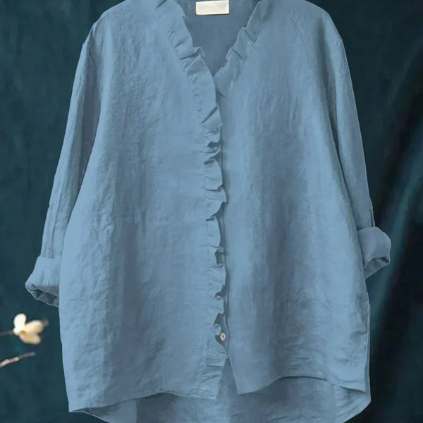 Lily - Let Bluse med Volanger