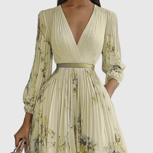 Siena™ - Elegant Plissé Maxi Kjole