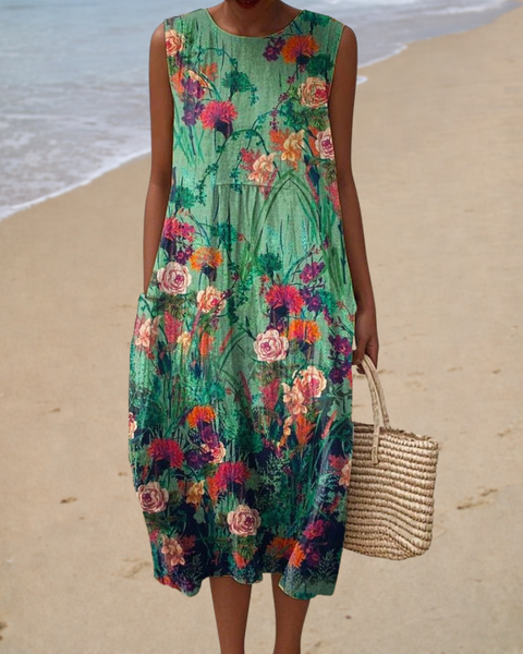 Florence | Midi Blomstret Kjole