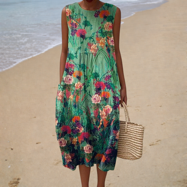 Florence | Midi Blomstret Kjole