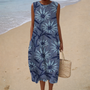 Brigitte | Elegant Midi Blomstret Kjole