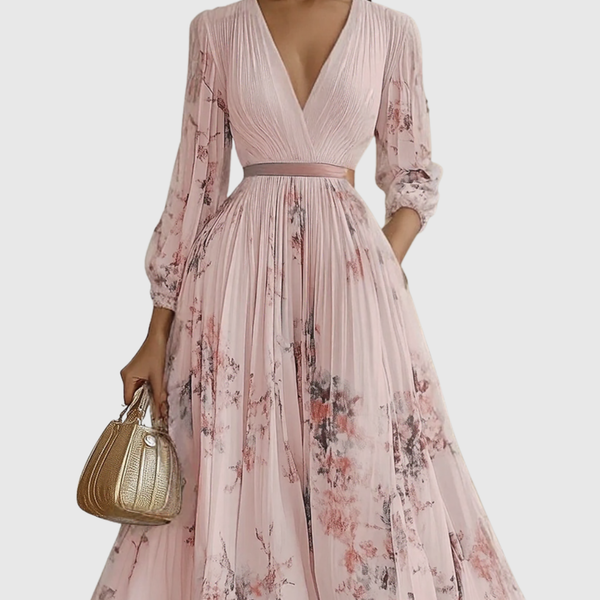 Siena™ - Elegant Plissé Maxi Kjole