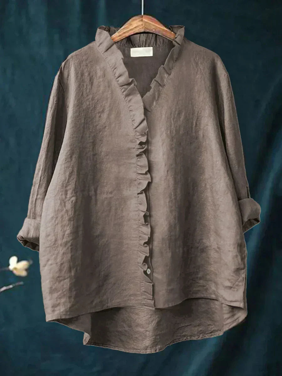 Lily - Let Bluse med Volanger