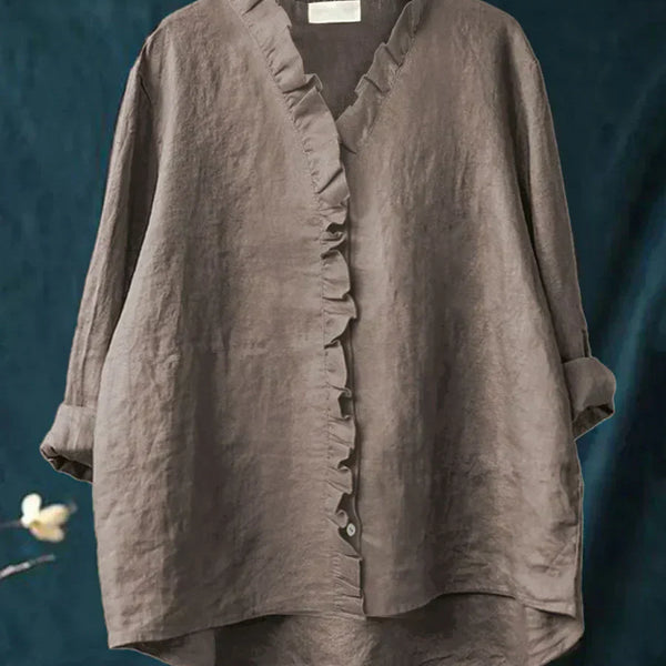 Lily - Let Bluse med Volanger
