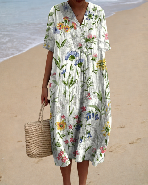 Delphine | Lang Blomstret Kjole