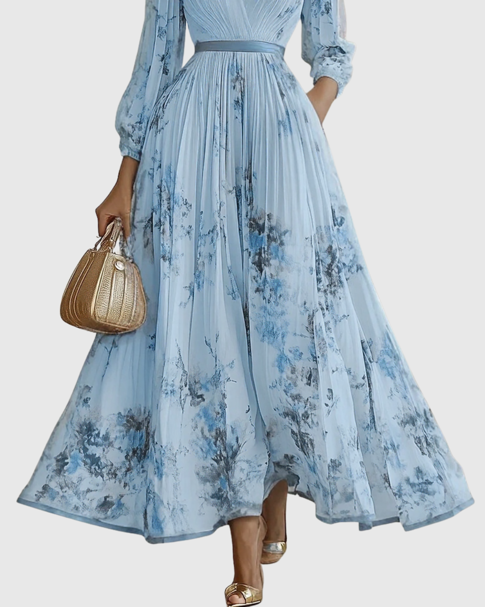 Siena™ - Elegant Plissé Maxi Kjole