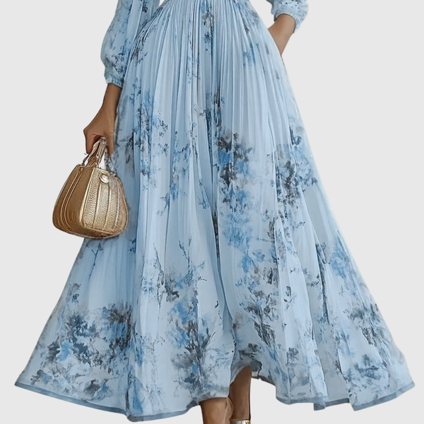 Siena™ - Elegant Plissé Maxi Kjole