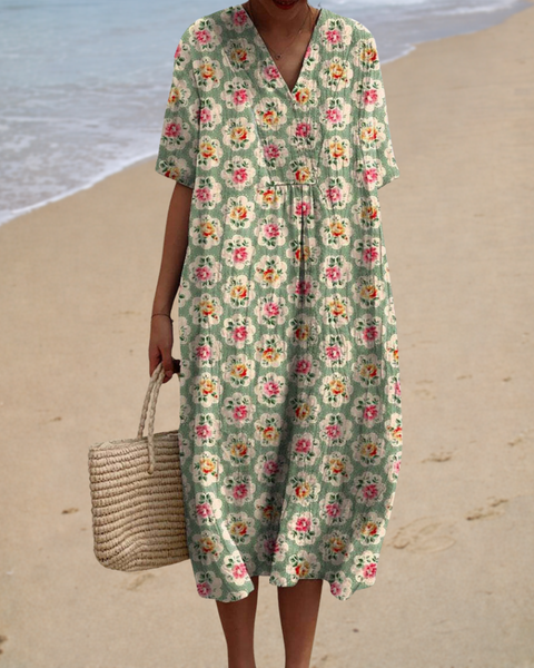 Joséphine | Retro Blomstret Kjole