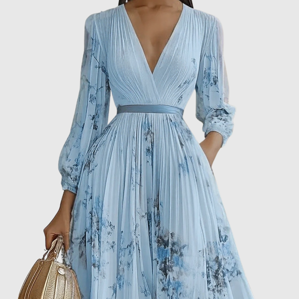 Siena™ - Elegant Plissé Maxi Kjole
