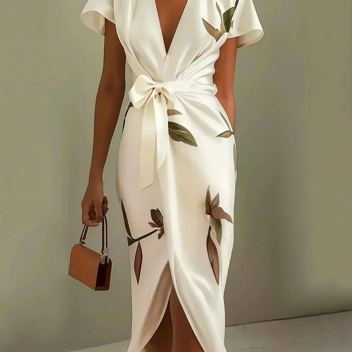 Elin™ - Elegant Wickelkjole med Blomsterprint