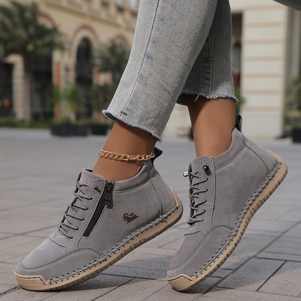 Mila – Komfortable ortopædiske Sneakers + Lynlås