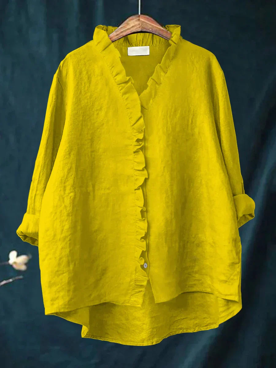 Lily - Let Bluse med Volanger