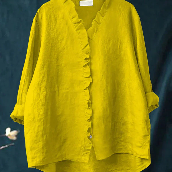 Lily - Let Bluse med Volanger