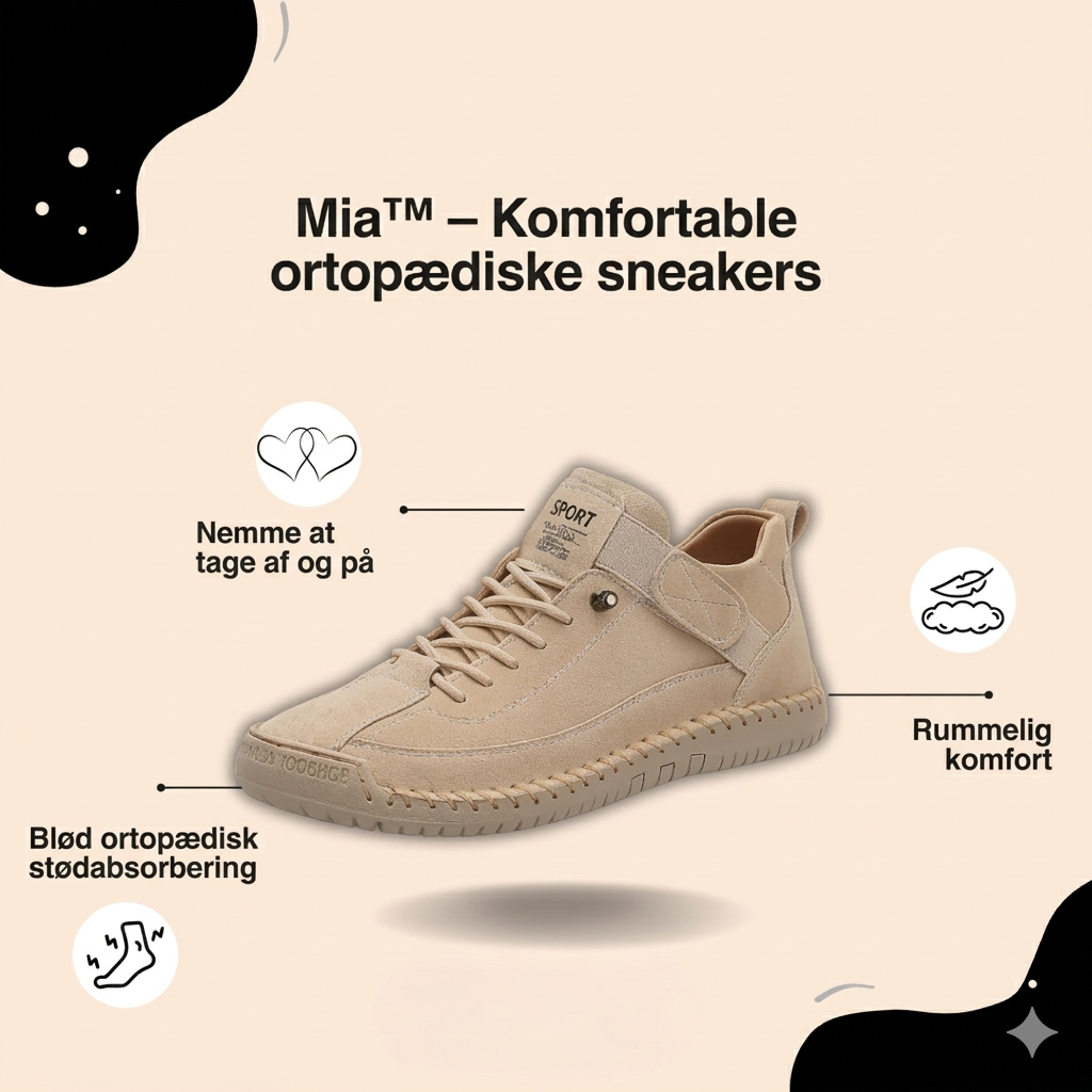 Mia – Komfortable & Smertefri Orthopædiske Sneakers