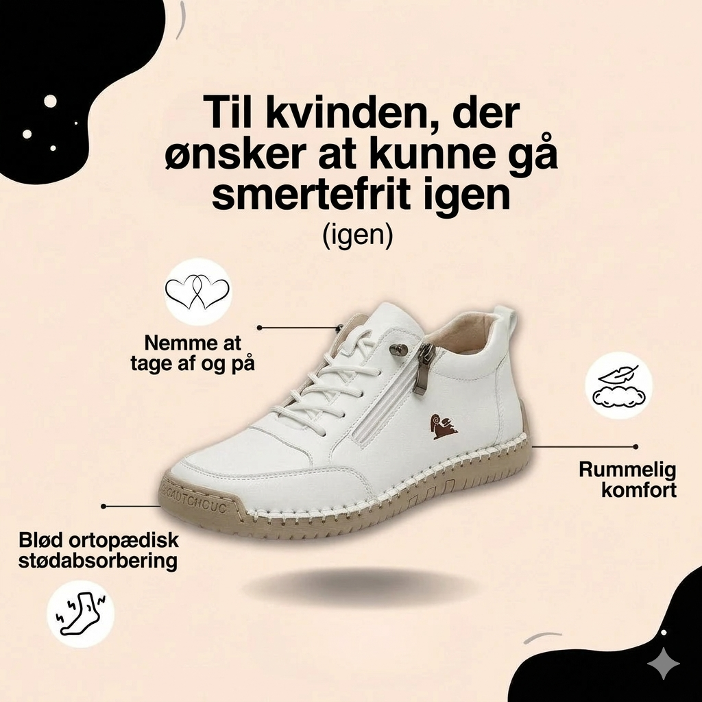 Mila – Komfortable ortopædiske Sneakers + Lynlås