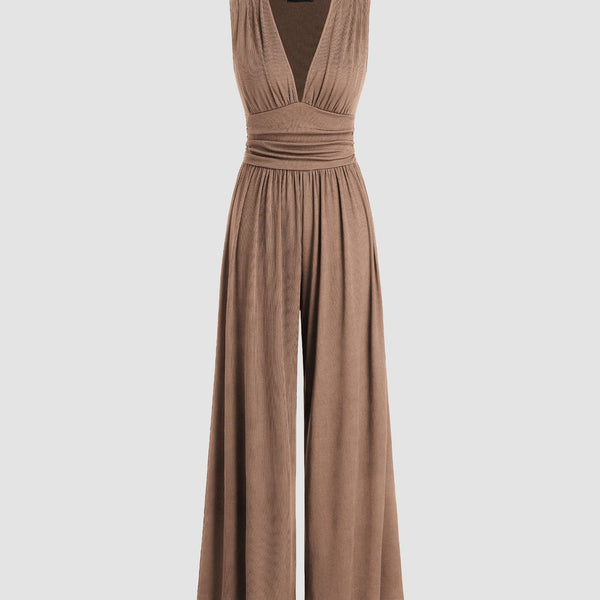 CHARITY – Smuk ærmeløs jumpsuit med vide ben