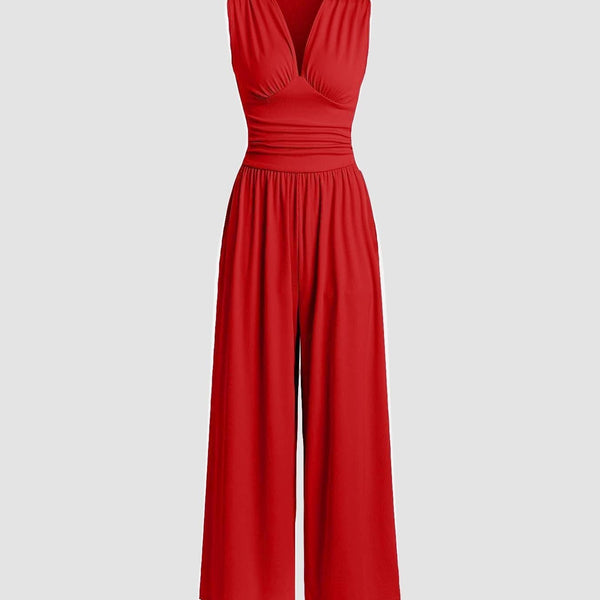 CHARITY – Smuk ærmeløs jumpsuit med vide ben