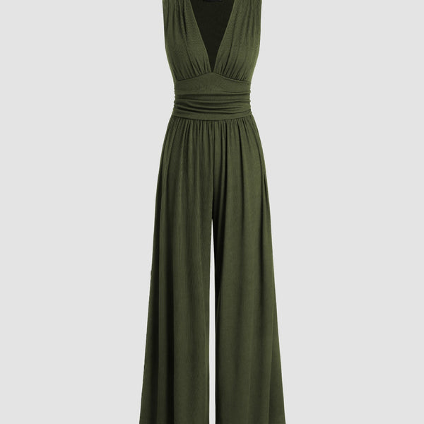 CHARITY – Smuk ærmeløs jumpsuit med vide ben