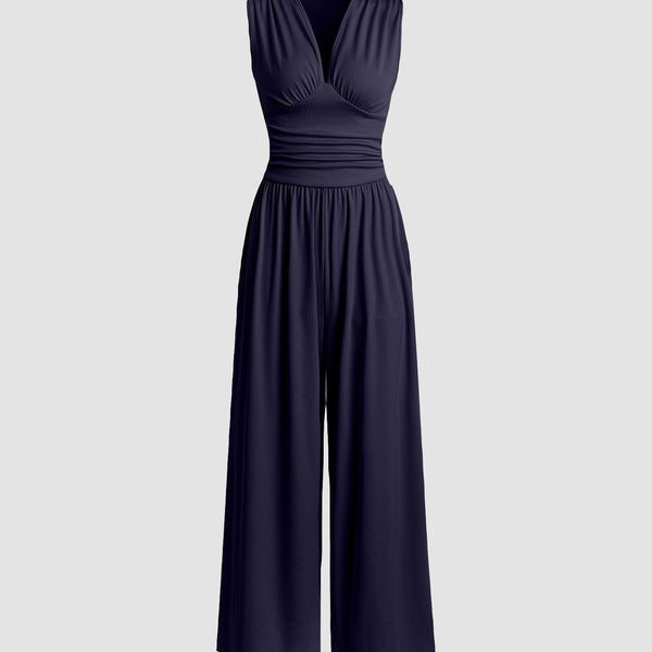 CHARITY – Smuk ærmeløs jumpsuit med vide ben