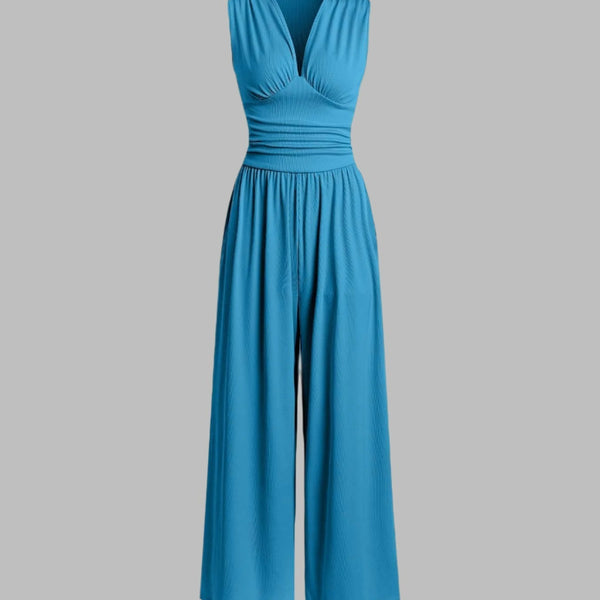 CHARITY – Smuk ærmeløs jumpsuit med vide ben