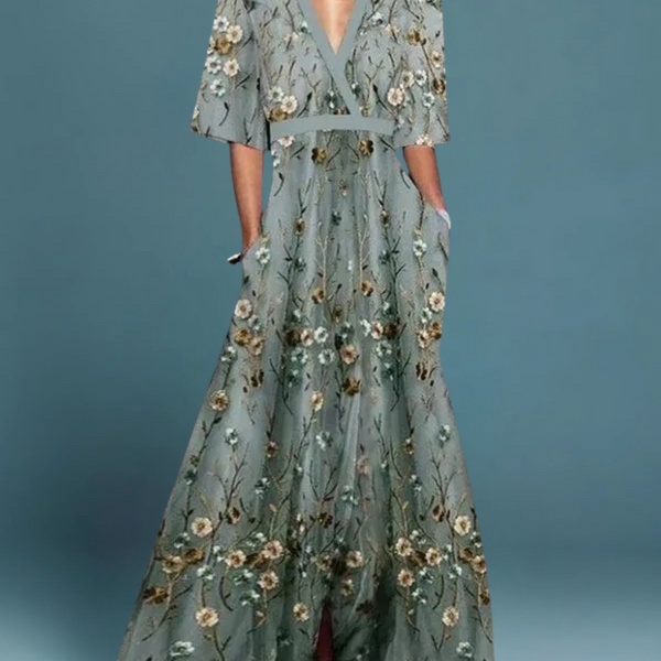 Roos™ - Klassisk Blomsterkjole