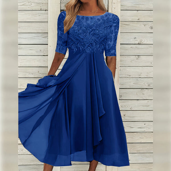 Puck™ - Elegant Midi-Kjole i Blonde