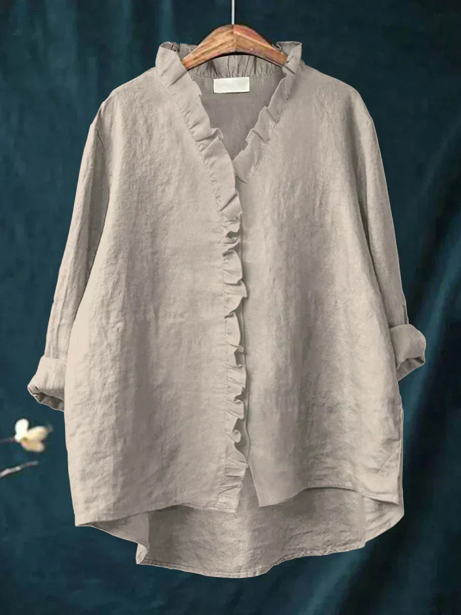 Lily - Let Bluse med Volanger