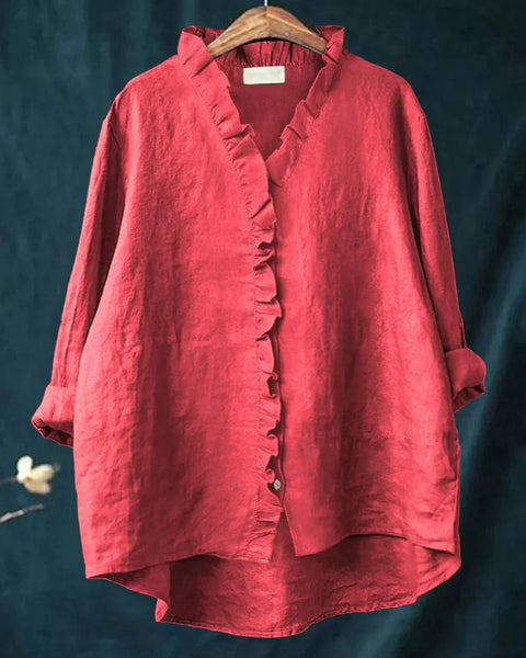 Lily - Let Bluse med Volanger