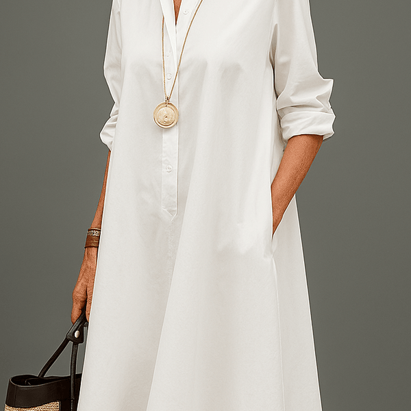 Sadie | Midi Kjole i Minimalistisk Design