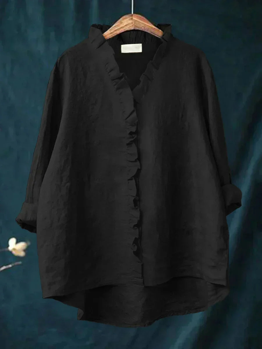 Lily - Let Bluse med Volanger