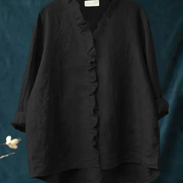 Lily - Let Bluse med Volanger