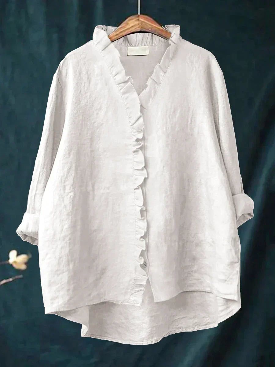 Lily - Let Bluse med Volanger