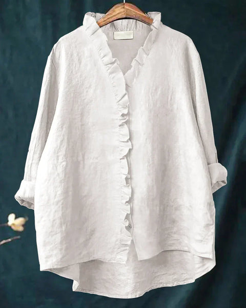 Lily - Let Bluse med Volanger