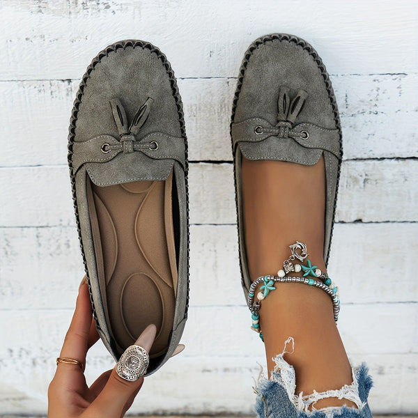 Nadine - Klassiske Loafers med Frynse-detalje