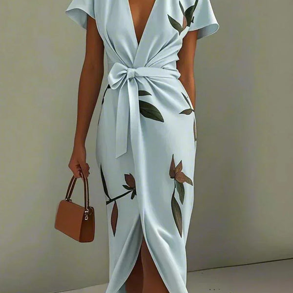 Elin™ - Elegant Wickelkjole med Blomsterprint