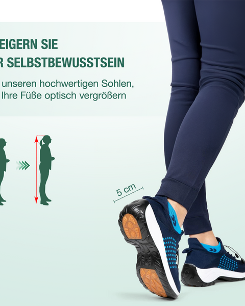 Ambulo Orthopædiske Sko Strikstof - Blå Marineblå